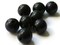 8 12mm 1/2 Inch Black Ball Buttons Vintage Lucite Buttons